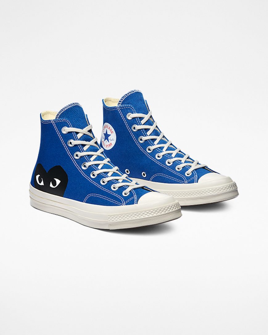 Tenisky Vysoke Converse x Comme des Garçons PLAY Chuck 70 Panske Modre Čierne | SK JGZBX6